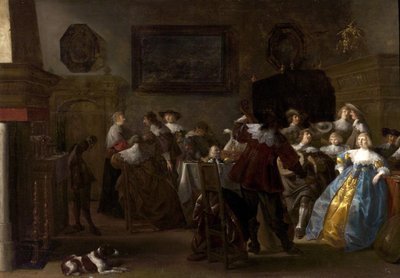 Fröhliche Gesellschaft (Innenraum mit Kavaliere und Damen) von Anthonie Palamedesz
